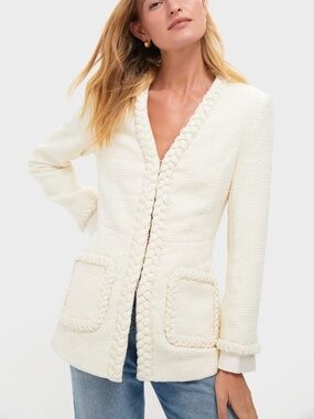 Tuckernuck Cream Braided Trim Shay Jacket XXL
